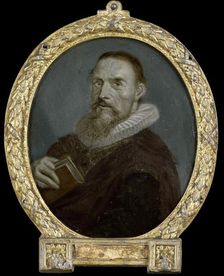 Portrait of Samuel Ampzing, Clergyman and Poet in Haarlem, 1700-1732. Creator: Arnoud van Halen