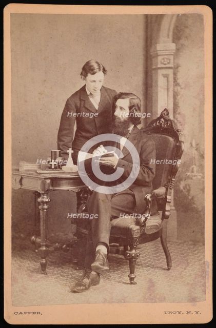 Portrait of Samuel Edward Warren (1831-1909) with student, Before 1877. Creator: James M Capper.