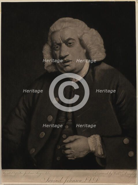Portrait of Samuel Johnson (1709-1784). Creator: Doughty, William (1757-1782).