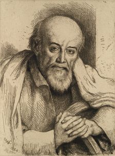 Portrait of Samuel Palmer, 1884. Creator: Charles West Cope