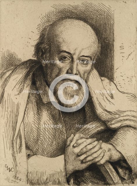 Portrait of Samuel Palmer, 1884. Creator: Charles West Cope.