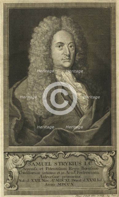 Portrait of Samuel Stryk (1640-1710).