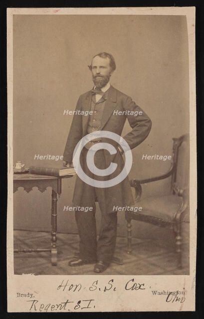 Portrait of Samuel Sullivan Cox (1824-1889), Before 1889. Creator: Mathew Brady.