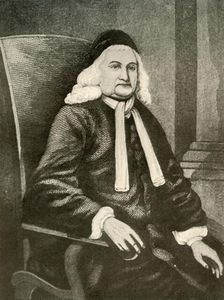 Portrait of Samuel Sewall, in periwig and long coat c1700-1720, (1937). Creator: Unknown