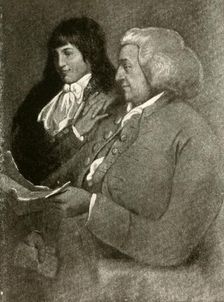 Portrait of Samuel Shoemaker, in bobwig, and his son 1789, (1937). Creator: Unknown