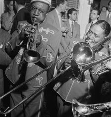 Portrait of Sandy Williams and Henry (Clay) Goodwin, Times Square(?), New York, N.Y., ca. July 1947. Creator: William Paul Gottlieb