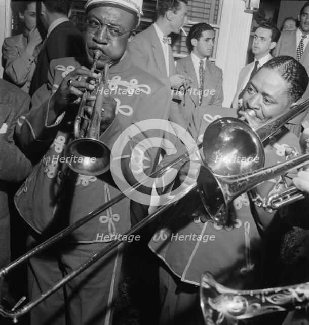 Portrait of Sandy Williams and Henry (Clay) Goodwin, Times Square(?), New York, N.Y., ca. July 1947. Creator: William Paul Gottlieb.