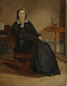 Portrait of Sara Wacklin, 1846. Creator: Edla Jansson-Blommer