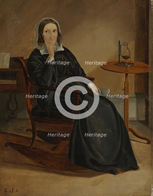 Portrait of Sara Wacklin, 1846. Creator: Edla Jansson-Blommer.
