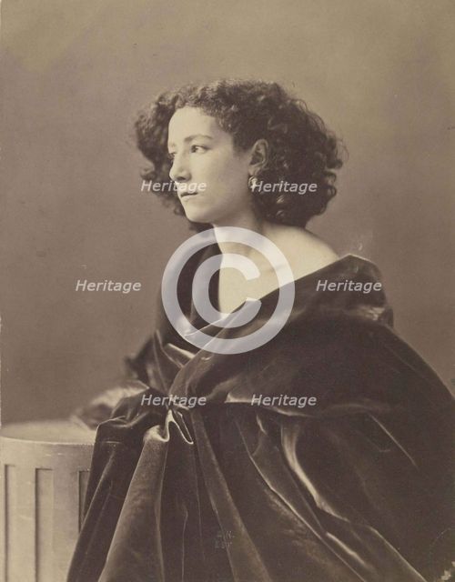 Portrait of Sarah Bernhardt (1844-1923), 1864. Creator: Nadar, Gaspard-Félix (1820-1910).