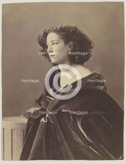 Portrait of Sarah Bernhardt (1844-1923), 1864. Creator: Nadar, Gaspard-Félix (1820-1910).