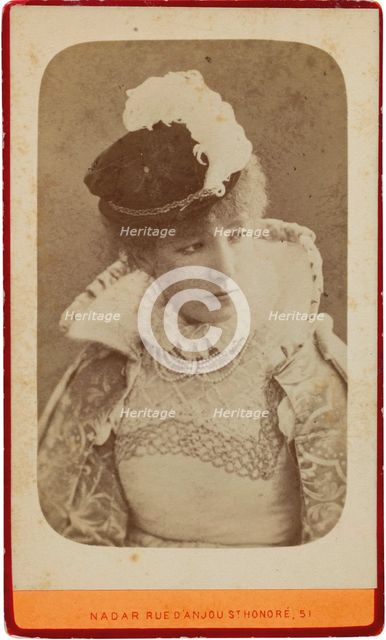 Portrait of Sarah Bernhardt (1844-1923), ca 1865. Creator: Nadar, Gaspard-Félix (1820-1910).