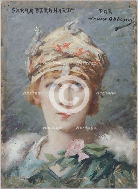 Portrait of Sarah Bernhardt (1844-1923), in the role of Adrienne Lecouvreur, 1880. Creator: Louise Abbema.