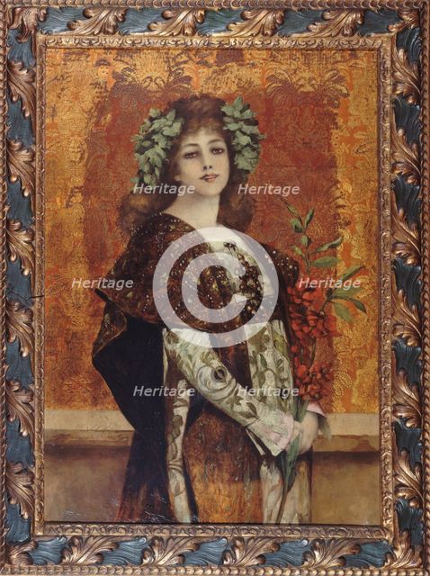 Portrait of Sarah Bernhardt (1844-1923), in "Gismonda", c1896. Creator: Theobald Chartran.