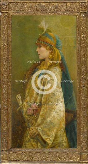 Portrait of Sarah Bernhardt as Roxanna in Adrienne Lecouvreur.