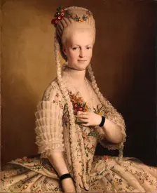 Portrait of Sarah Greigh (1752–1793), wife of Admiral Samuel Greigh, 1775. Artist: Anonymous, 18th century