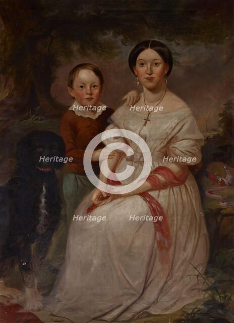 Portrait of Sarah Elizabeth Morrison and Samuel Morrison, 1856. Creator: Jacob Cox.