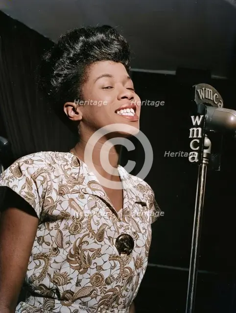 Portrait of Sarah Vaughan, Café Society (Downtown), New York, N.Y., ca. Sept. 1946. Creator: William Paul Gottlieb.