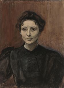 Portrait of Sculptor Madeleine Jouvray, 1893-1894. Creator: Magnus Enckell