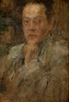 Portrait of Sculptor Stefan Zbigniewicz, c1930. Creator: Olga Boznanska