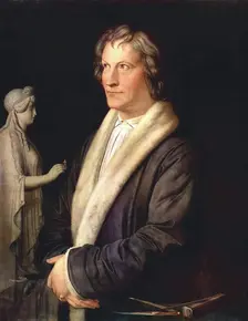Portrait of Sculptor Thorwaldsen, 1820. Creator: Karl Joseph Begas
