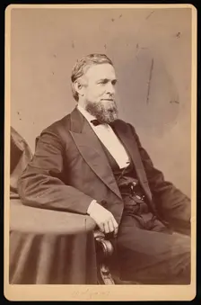 Portrait of Schuyler Colfax (1823-1885), Before 1885. Creator: Brady's National Photographic Portrait Galleries