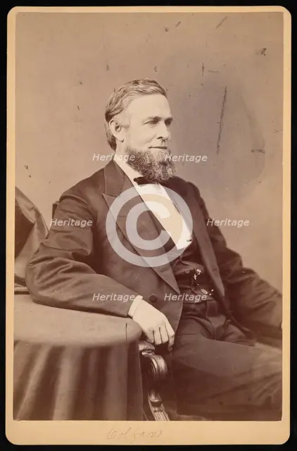 Portrait of Schuyler Colfax (1823-1885), Before 1885. Creator: Brady's National Photographic Portrait Galleries.