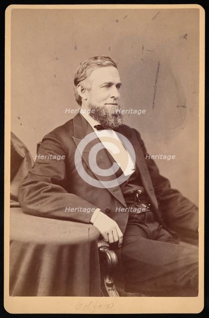 Portrait of Schuyler Colfax (1823-1885), Before 1885. Creator: Brady's National Photographic Portrait Galleries.