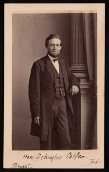 Portrait of Schuyler Colfax (1823-1885), Before 1885. Creator: Brady's National Photographic Portrait Galleries
