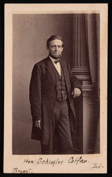 Portrait of Schuyler Colfax (1823-1885), Before 1885. Creator: Brady's National Photographic Portrait Galleries