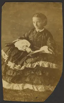 Portrait of seated woman, about 1855-1865. Creator: Unknown