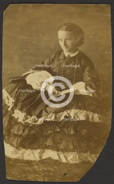 Portrait of seated woman, about 1855-1865. Creator: Unknown.