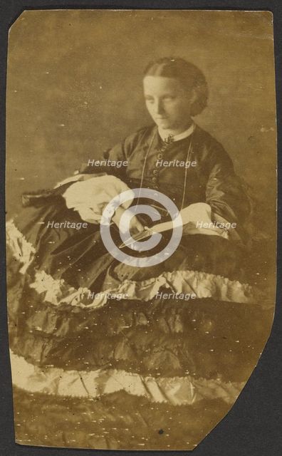 Portrait of seated woman, about 1855-1865. Creator: Unknown.