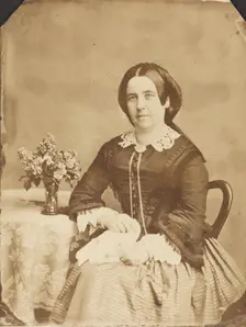 Portrait of seated woman, about 1860-1870. Creator: Unknown