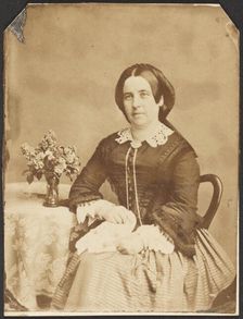 Portrait of seated woman, about 1860-1870. Creator: Unknown