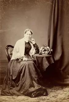 Portrait of seated woman, about 1879-1885. Creator: Maull & Fox