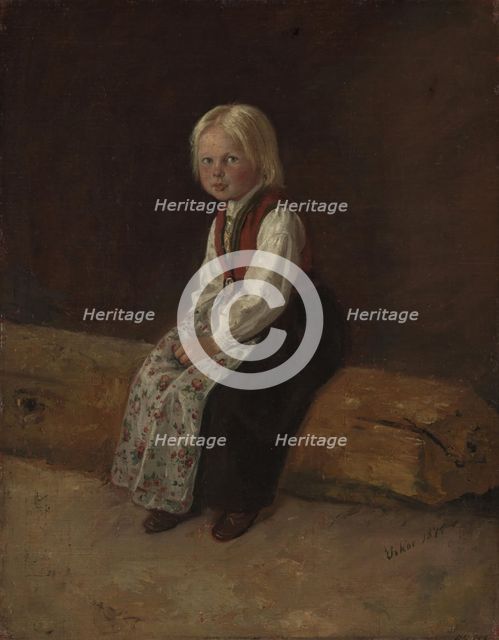Portrait of Sella Larsdatter Vikor, 1871. Creator: Adolph Tidemand.
