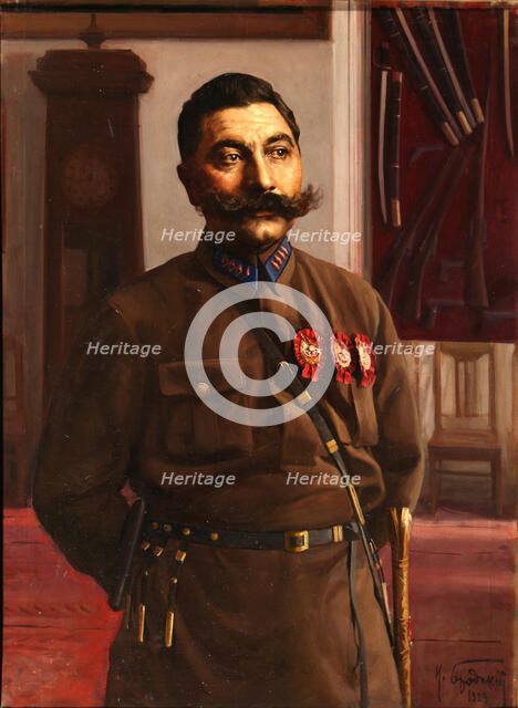 Portrait of Semyon Mikhailovich Budyonny (1883-1973), 1929. Artist: Brodsky, Isaak Izrailevich (1884-1939)