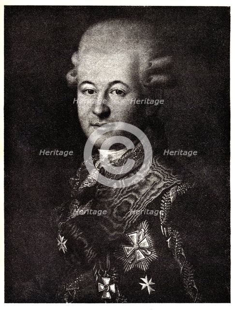 Portrait of Semyon Zorich (1745-1799), the Catherine the Great's Favourite, Early 19th cen.. Artist: Anonymous  