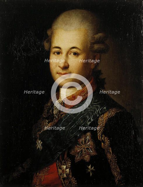 Portrait of Semyon Zorich (1745-1799), the Catherine the Great's Favourite, Late 18th cent.. Artist: Anonymous  
