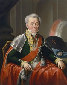 Portrait of Senator Piotr Myatlev, 1824. Creator: Jozef Oleszkiewicz