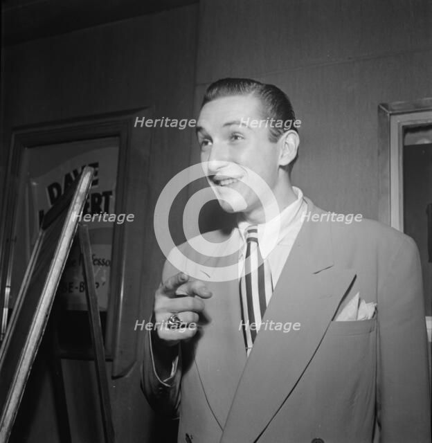 Portrait of Serge Chaloff, Club Troubadour(?), New York, N.Y., ca. Sept. 1947. Creator: William Paul Gottlieb.