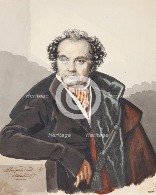 Portrait of Sergey Dmitryevich Lvov (1781-1857), 1820s. Creator: Hampeln, Carl, von (1794-after 1880).