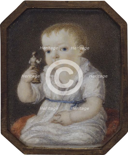 Portrait of Sergey Ivanovich Volkov as child, ca 1808. Artist: Anonymous  