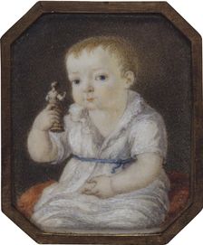Portrait of Sergey Ivanovich Volkov as child, ca 1808. Artist: Anonymous