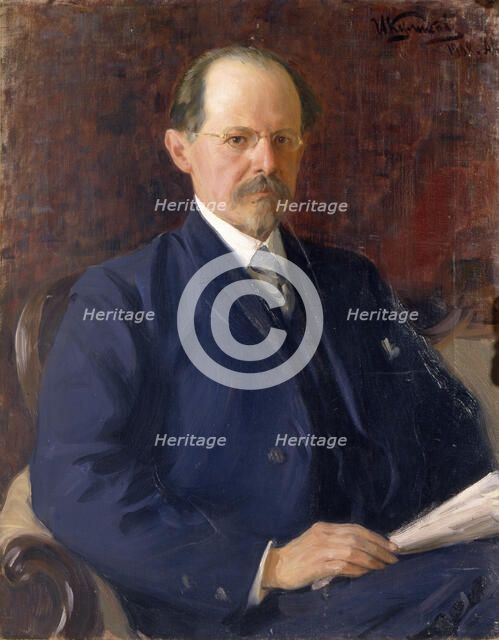 Portrait of Sergey Ivanovich Senkov, 1908. Artist: Kulikov, Ivan Semyonovich (1875-1941)