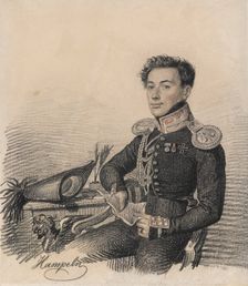 Portrait of Sergei Alexandrovich Kokoshkin (1795-1861), 1820. Creator: Hampeln, Carl, von (1794-after 1880)