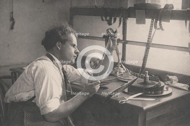 Portrait of Sergei Eisenstein (1898-1948), 1925. Creator: Debabov, Dmitry Georgievich (1899-1949).