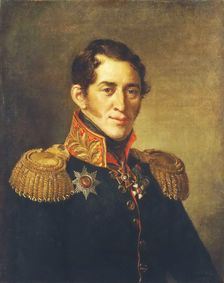 Portrait of Sergei Volkonsky, 1824. Creator: Vasily Tropinin