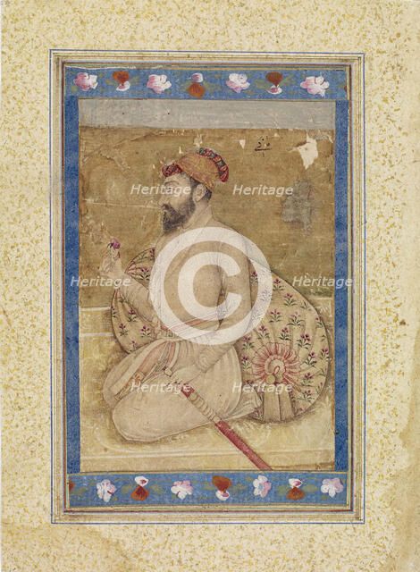 Portrait of Shah Jahan, Mughal School, 1700-1799. Creator: Unknown.